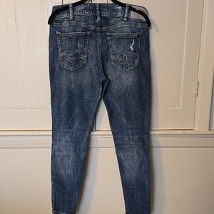 Silver Jeans Women's Faded Blue Skinny Jeans